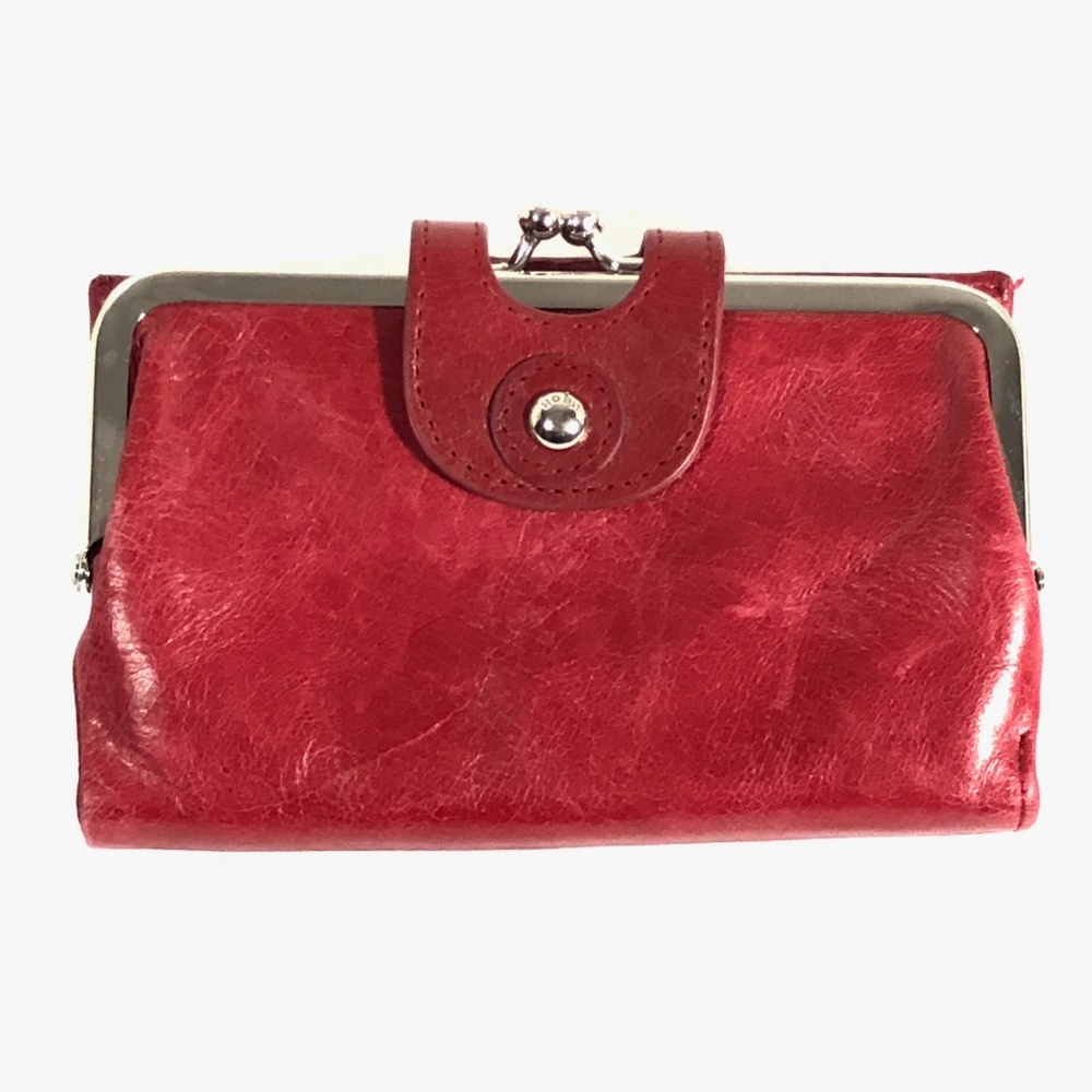 Hobo Red Leather Wallet
